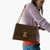 Deco Suede Chain Shoulder Bag
