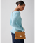 Deco Wavy Suede Chain Shoulder Bag