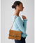 Deco Wavy Suede Chain Shoulder Bag