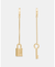 Spade Lock Asymmetrical Linear Earrings