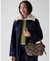 Deco giraffe printed haircalf small tulip tote