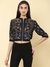 Black Mia Layout Bomber Jacket