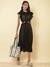 Black Solid Breeze Cut-Out Dress