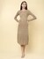 Gold Winter Saga Midi Dress
