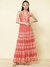 Coral Romantic Vines Maxi Dress