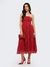 Red Stella Off-The-Shoulder Long Dress
