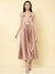 Champagne Valencia Satin Dress