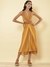 Mustard Graded Stripe Midi Dress