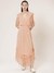 Peach Solid Breeze Maxi Dress