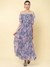 Blue Tropical Saga Off-The-Shoulder Dress
