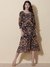 Black Suzani Midi Dress