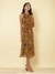 Brown Carnival Midi Dress