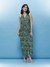 Green Fashion Flair Long Dress