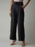 Black Summer Charm Wide-Leg Pants
