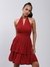 Red Fashion Flair Skater Dress