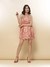 Orange Fashion Flair Floral Shift Dress