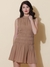 Beige Fashion Flair Dress