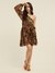 Brown Fashion Flair One Shoulder Dress