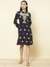 Navy Edwardian Blooms Shirt Dress