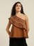 Brown Leni One Shoulder Top