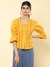 Mustard Stella Embroidery Top