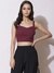 Red Fashion Flair Crop Top