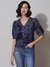 Navy Floro Top