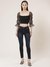 Black Fashion Flair Crop Top