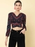 Black Catherine Crop Top