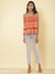 Coral Romantic Vines Top