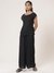 Black Leisure Basics Lace-Insert T-Shirt