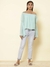 Mint Fashion Flair Peasant Top