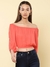 Coral Fashion Flair Top