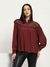 Wine Josephine Peasant Top