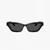 Quilted Narrow Cat Eye Sunglasses