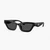 Quilted Narrow Cat Eye Sunglasses