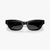 Quilted Narrow Cat Eye Sunglasses