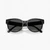 Quilted Round Cat Eye Sunglasses