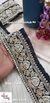 Black Pearl Gold Embroidery Floral Border Lace