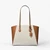 Taryn Large Signature Logo And Leather Tote Bag