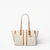 BECCA LARGE STRIPED SIGNATURE LOGO TOTE BAG