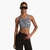 Stretch Recycled Nylon Leopard Logo Sports Bra