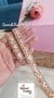 Pink Luminous Gold Zari  Sequin Borders