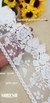 White One-Sided Organza GPO Lace with Transparent Sequins