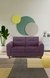 neudot Scott 2 Seater Fabric Sofa | Premium Fabric Sofa | Padded Cushioned Armrest | Solid Wood - Paradise Purple