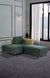 neudot Hailey Fabric Chaise Lounger RHS in Castle Green Colour | Wooden Leg| Dual Color | Sectional Sofa