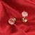 The Nila Gold Plated Pink Stone Stud