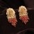 The Nila Gold Plated Pink Bead Top Earings