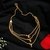 The Nila Three layered Gold plated Beaded Chain