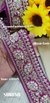Royal Floral Embroidered Border Wine